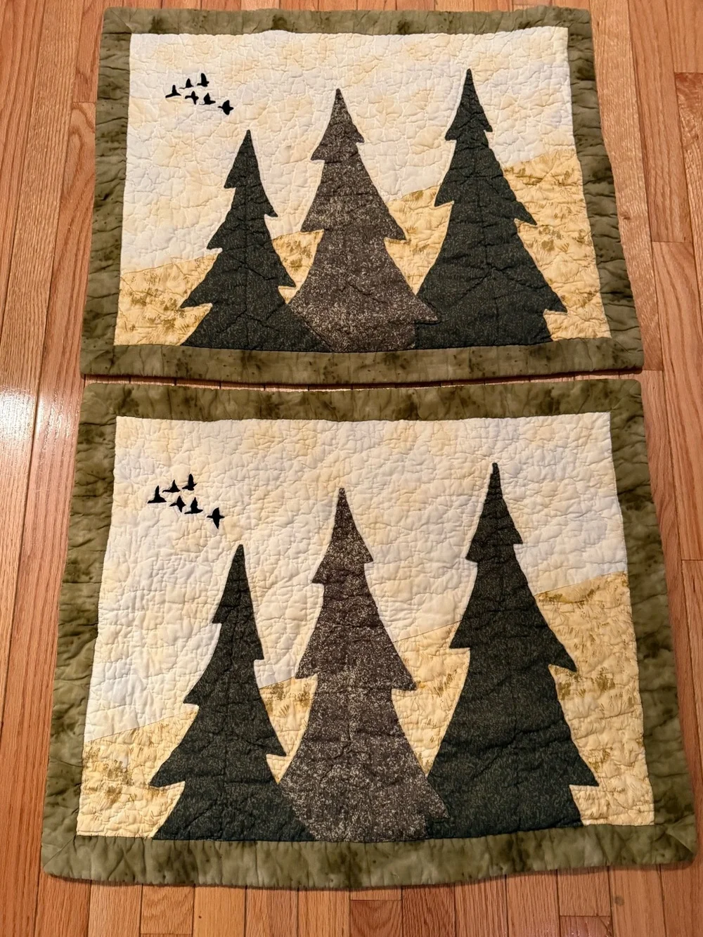 Deer Woodland Quilt Bedding in Brown and Green by Donna Sharp Cabincore